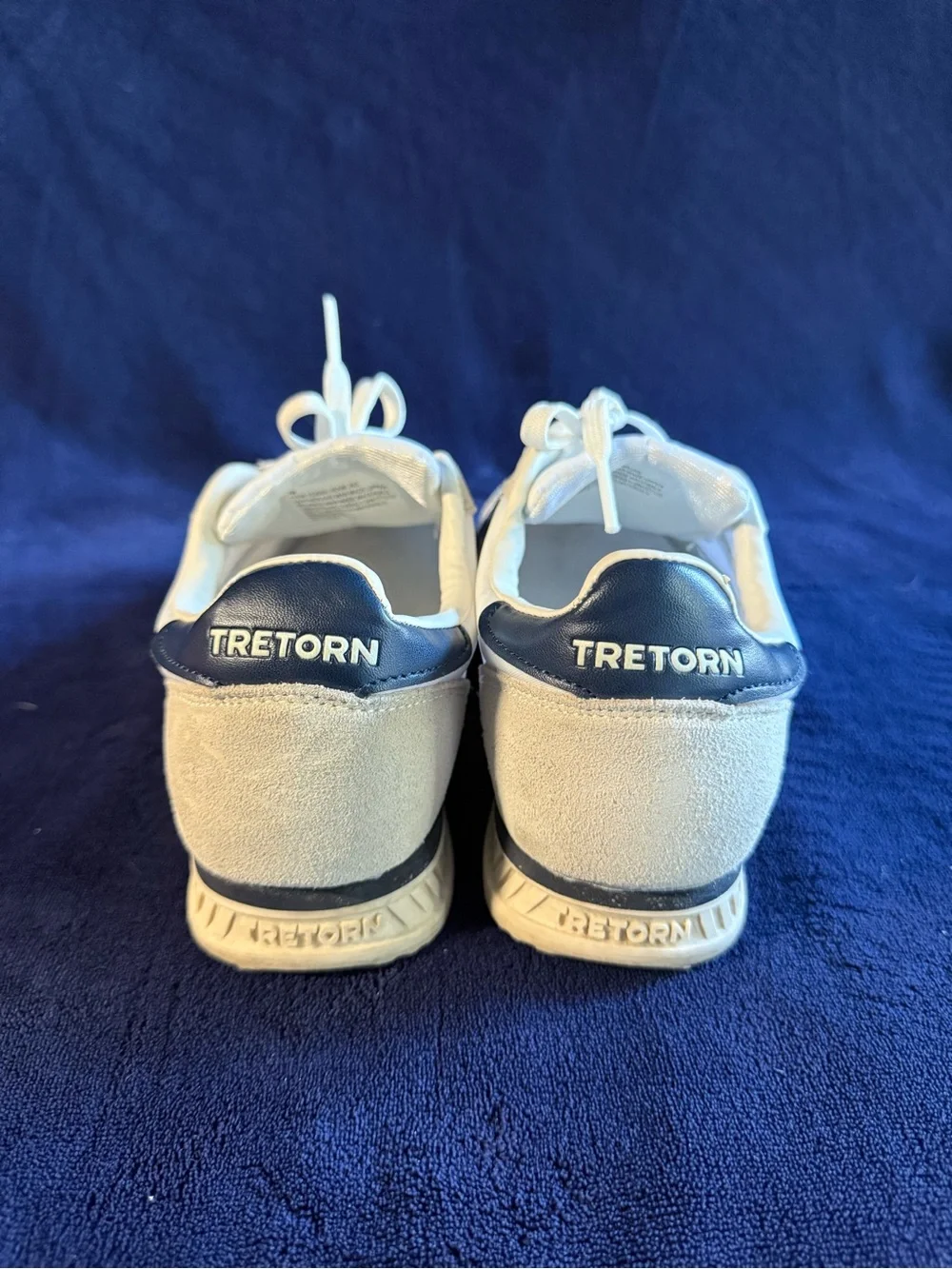 Tretorn White and Navy Sneakers
